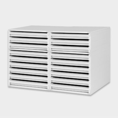 styroindividuell-Aufbewahrung-Schubladenbox-gross-doppelt-A4-27mm-Grau-main-1-styro-ag