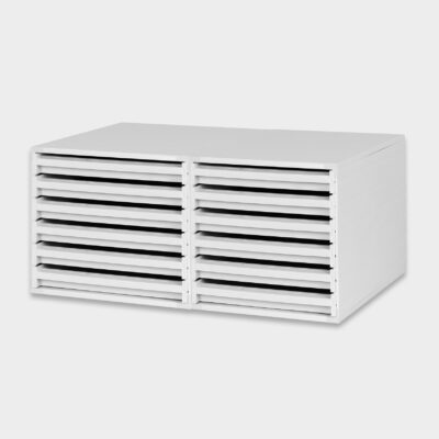 styroindividuell-Aufbewahrung-Schubladenbox-klein-doppelt-A4-27mm-Grau-main-1-styro-ag