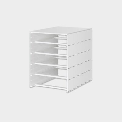 styroval-pro-Aufbewahrung-Schubladenbox-Gehäuse-leer-niedrig-10er-weiss-main-1-styro-ag