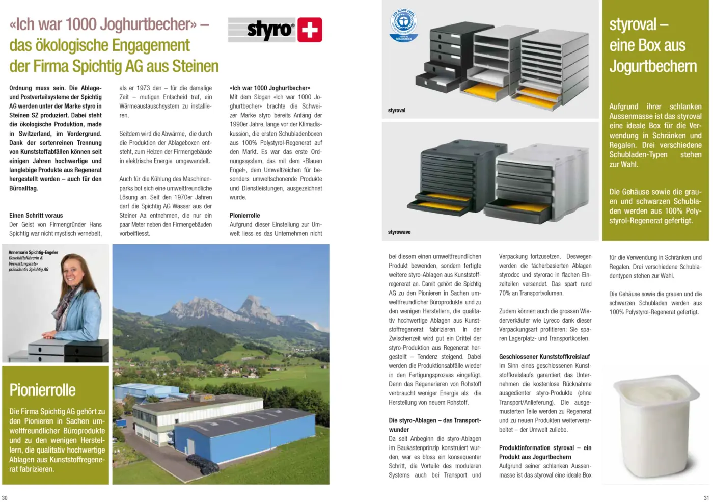 Beitrag Zeitschrift Lyreco April 2016. Ich war 1000 Joghurtbecher
