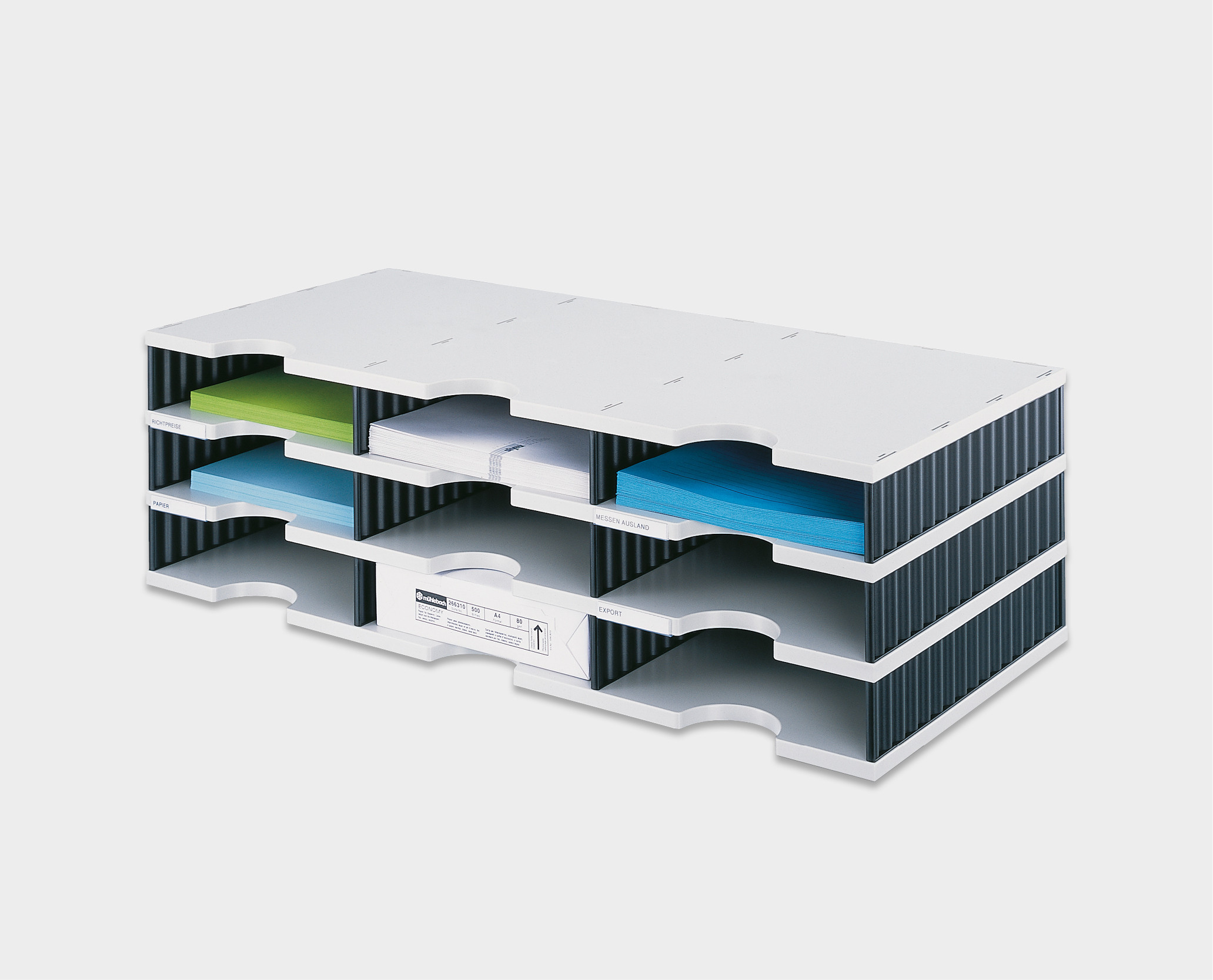 styrodoc-trio-Schubladenboxen-Ablagesystem-weiss-schwarz-3er-main-1-styro-ag