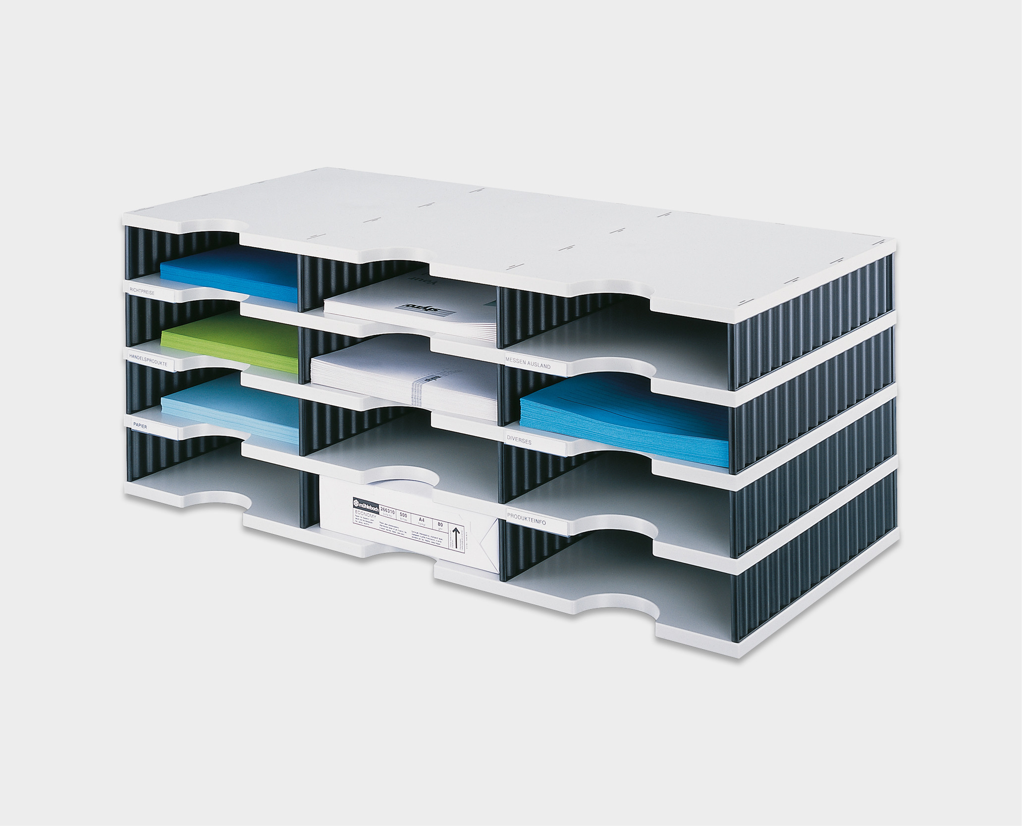 styrodoc-trio-Schubladenboxen-Ablagesystem-weiss-schwarz-4er-main-1-styro-ag