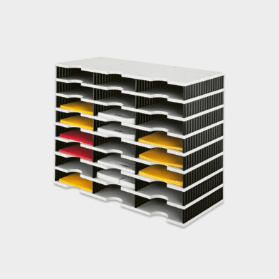 styrodoc trio Ablagesystem<br>24-Fächer / schwarz / grau