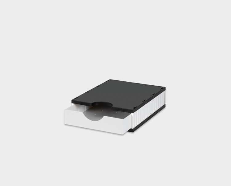 styrodoc-uno-schublade-Schubladenboxen-Ablagesystem-schwarz-weiss-1er-main-1-styro-ag