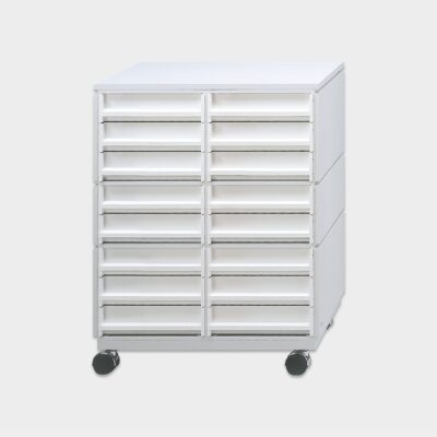 styroindividuell-Aufbewahrung-Schubladenbox-Rollmöbel-A4-16-Schubladen-61mm-Grau-main-1-styro-ag