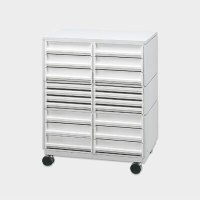 styroindividuell-Aufbewahrung-Schubladenbox-Rollmöbel-20-Schubladen-A4-Grau-main-1-styro-ag