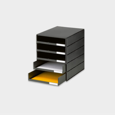 styroval-öko-Aufbewahrung-Schubladenbox-offen-C4-5s-schwarz-main-1-styro-ag