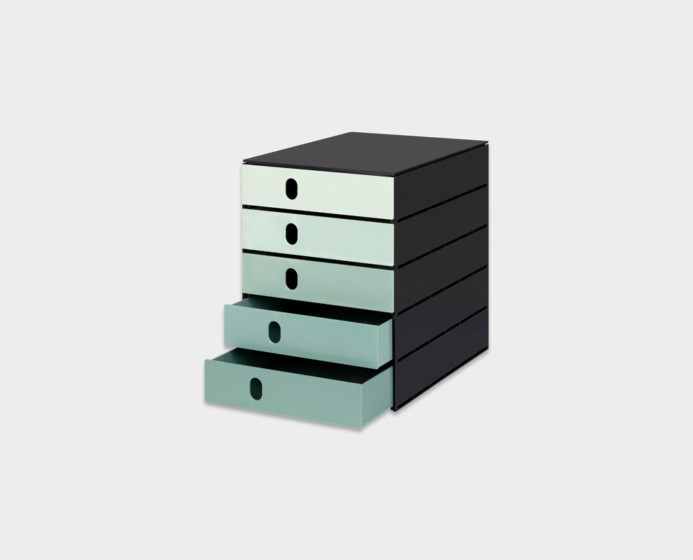 styroval-color-flow-Schubladenbox-Ablagesystem-grün-5er-main-1-styro-ag