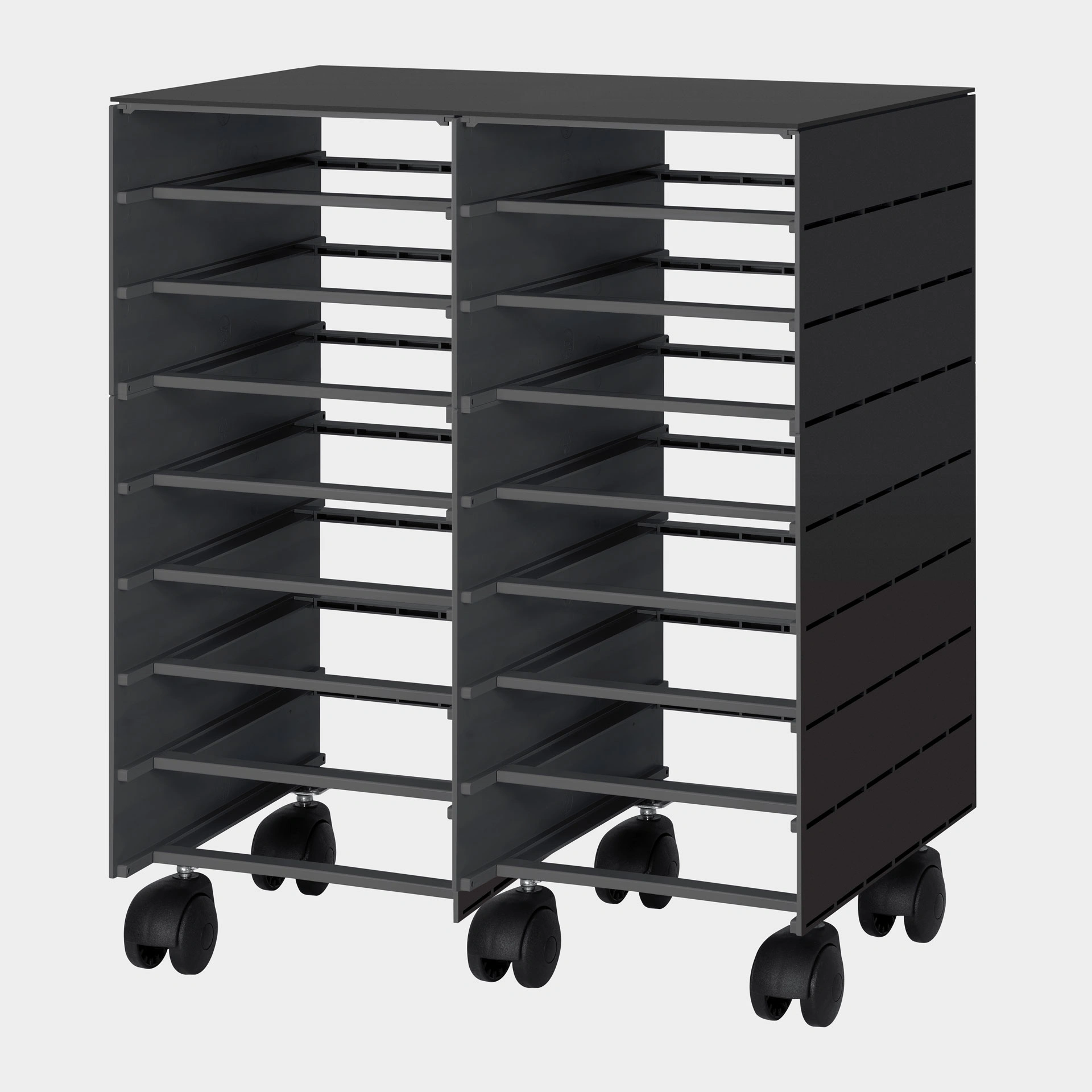 styroval-mobil-rollboy-gehäuse-16-hoche-Schubladen-schwarz-ablage-main-1-styro-ag