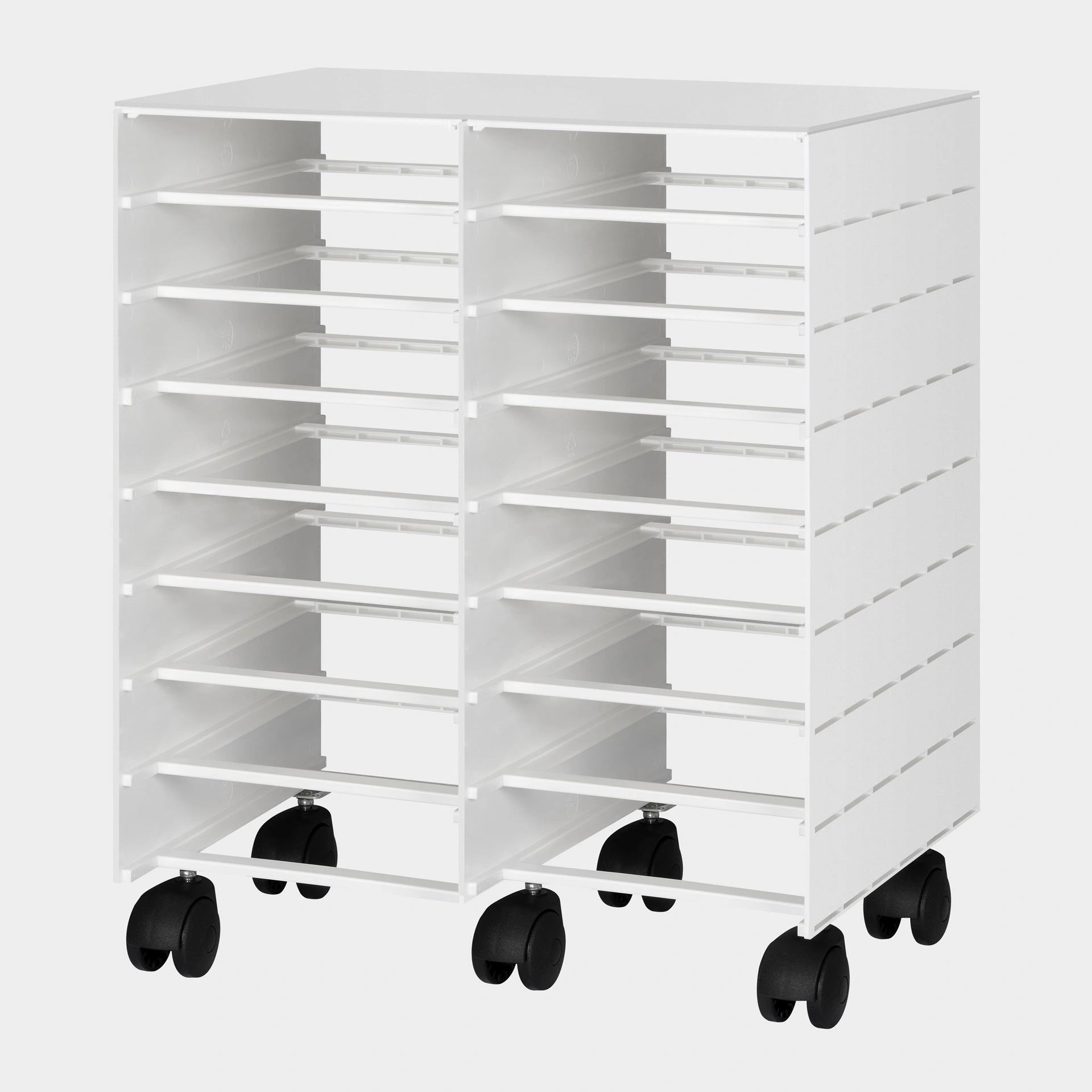 styroval-mobil-rollboy-gehäuse-16-hoche-Schubladen-weiss-ablage-main-1-styro-ag